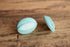 Sky Blue Oval Stud Earrings